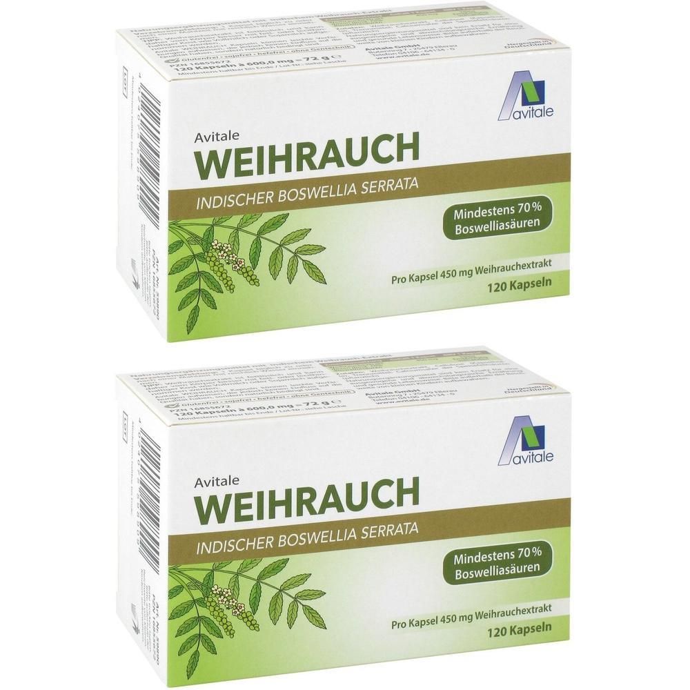 Weihrauch 450 mg Boswellia Serrata Kapseln 2x 2x120 St