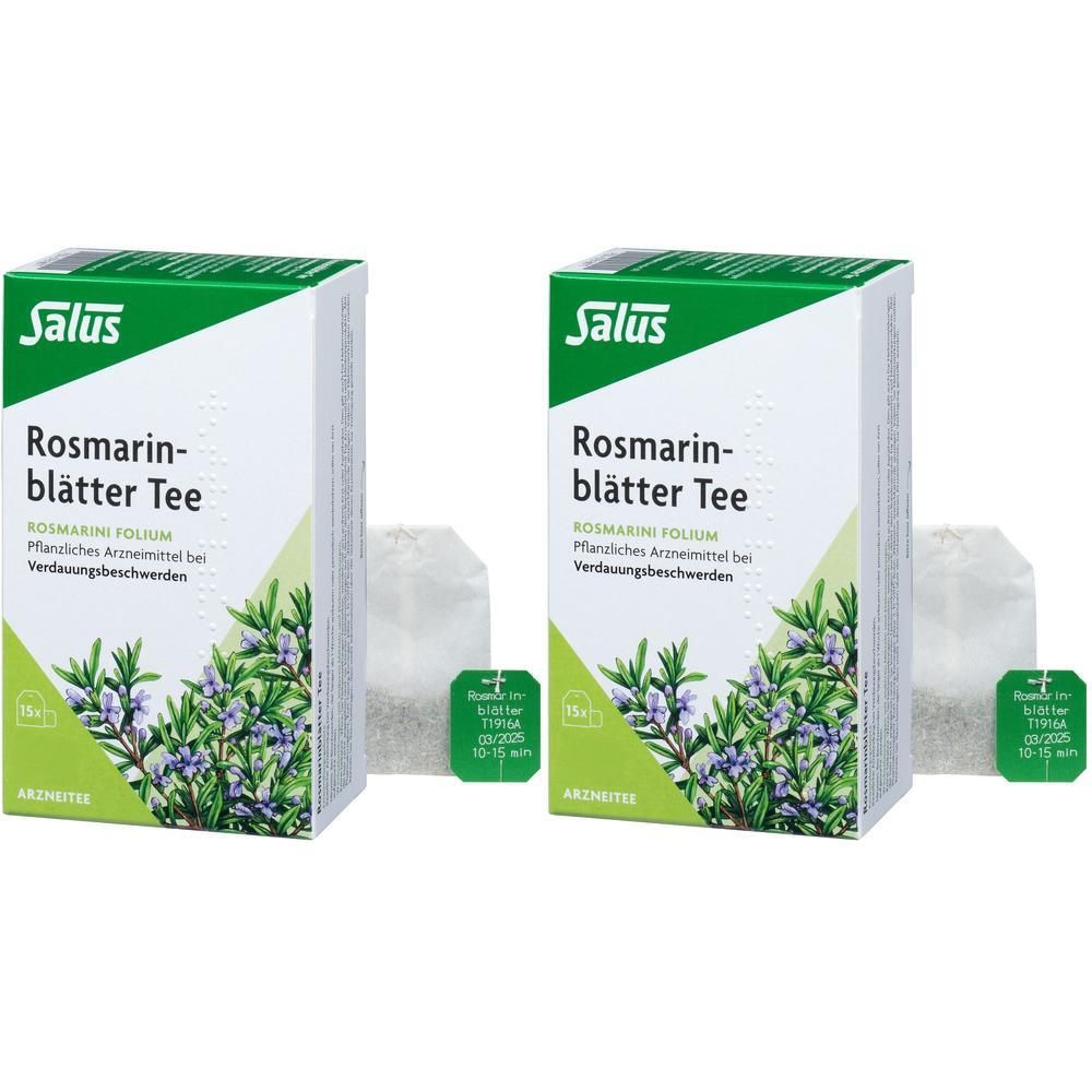 Rosmarinblätter Arzneitee Rosmarini folium Salus 2x 2x15 St Filterbeutel