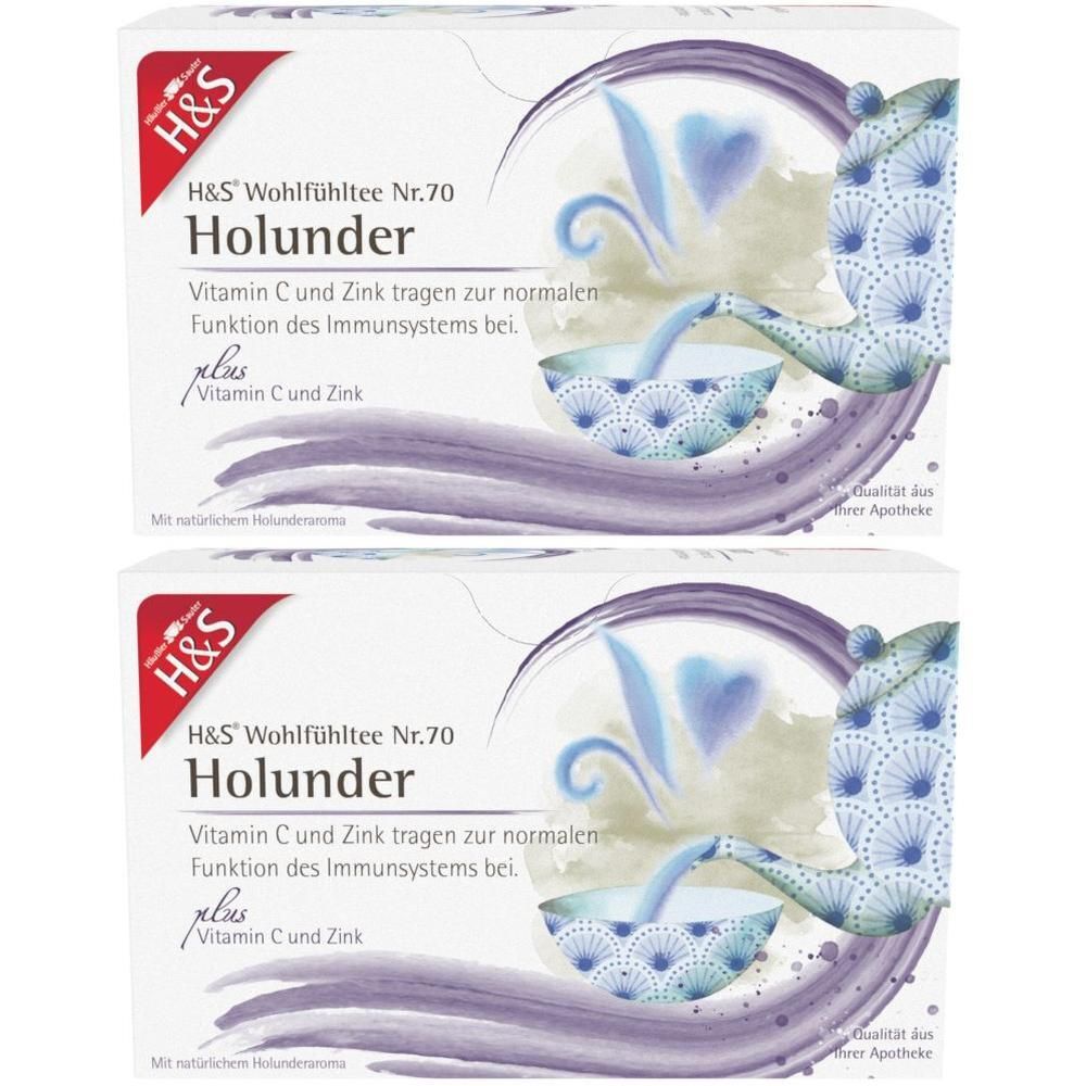 H&S Holunder m.Vitamin C und Zink Filterbeutel 2x 2x20x2,5 g
