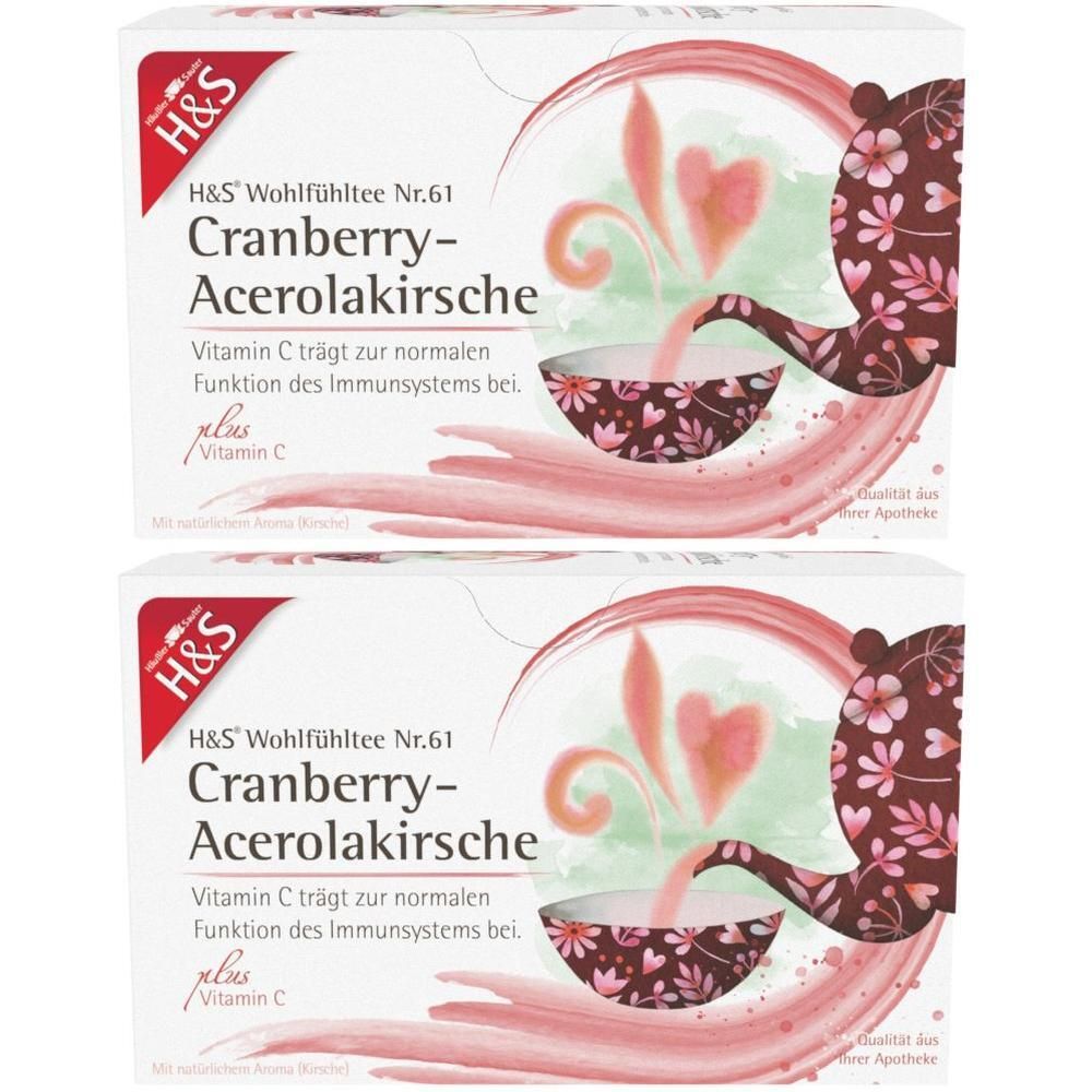 H&S Cranberry-Acerolakirsche mit Vitamin C Fbtl. 2x 2x20x2,8 g Filterbeutel