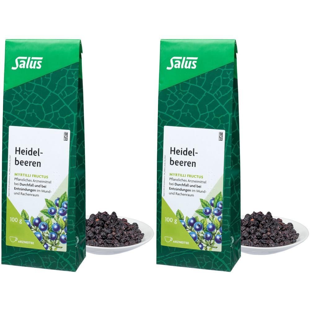 Heidelbeeren Arzneitee Myrtilli fructus Bio Salus 2x 2x100 g Tee