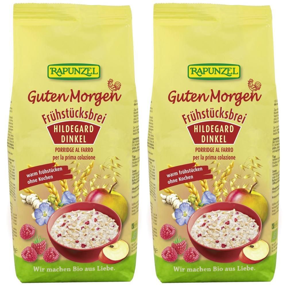 Rapunzel Bio Guten Morgen Frühstücksbrei, Hildegard Dinkel 2x 2x500 g Brei