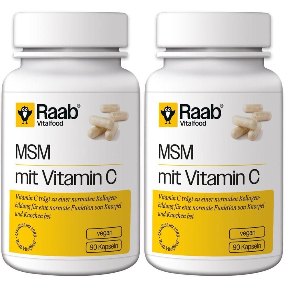 Raab Vitalfood MSM mit Vitamin C Kapseln 2x 2x90 St