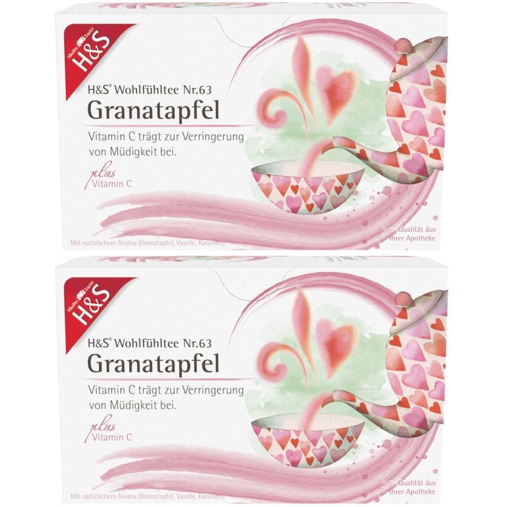 H&S Granatapfel mit Vitamin C Filterbeutel 2x 2x20x2 g