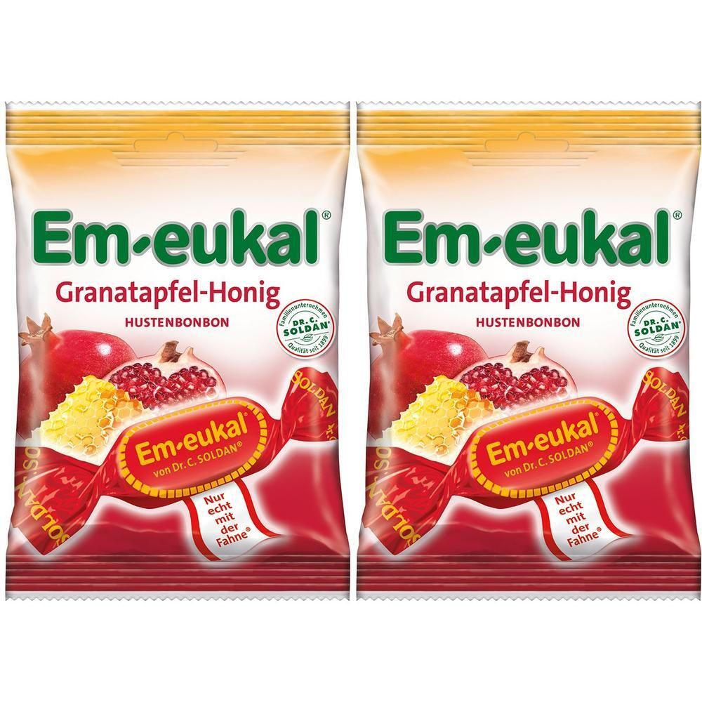 Em-Eukal Bonbons Granatapfel-Honig zuckerhaltig 2x 2x75 g