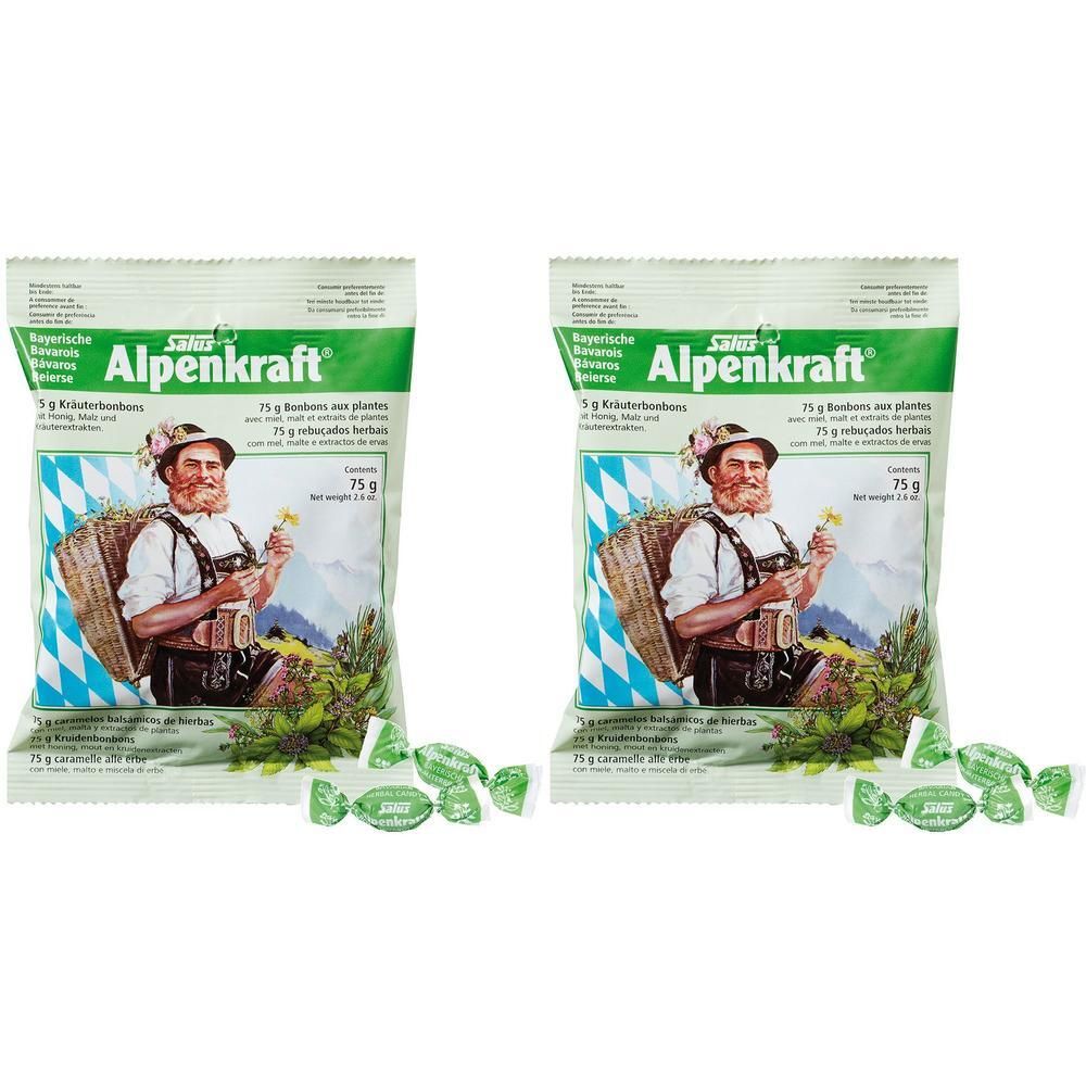 Alpenkraft Kräuterbonbons mit Honig+Malz Salus 2x 2x75 g Bonbons