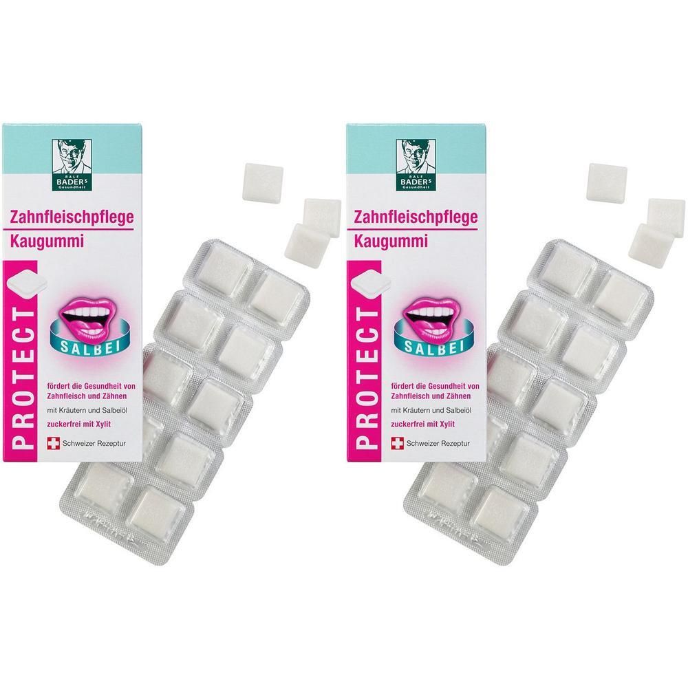 Baders Protect Gum Zahnfleischpflege 2x 2x20 St Kaugummi