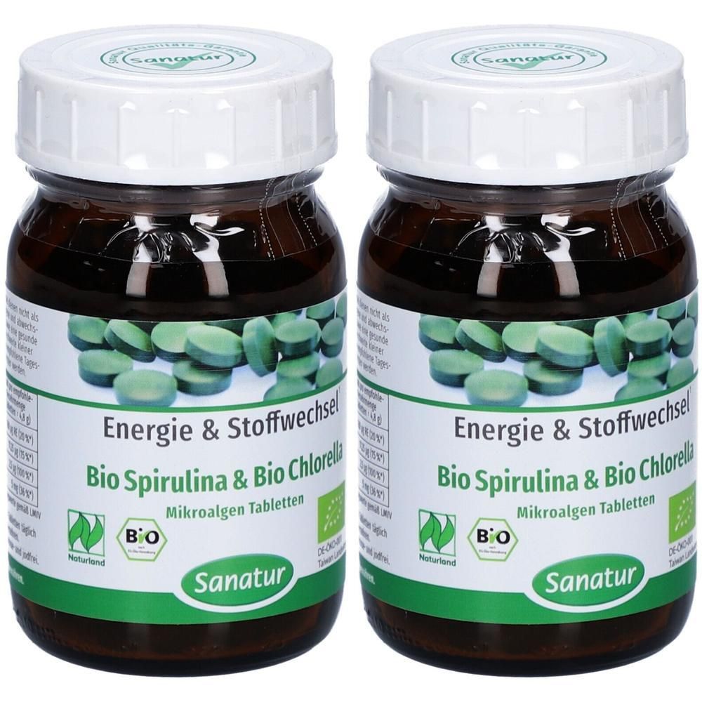 BIO Spirulina und Bio Chlorella Tabletten 2x 2x250 St