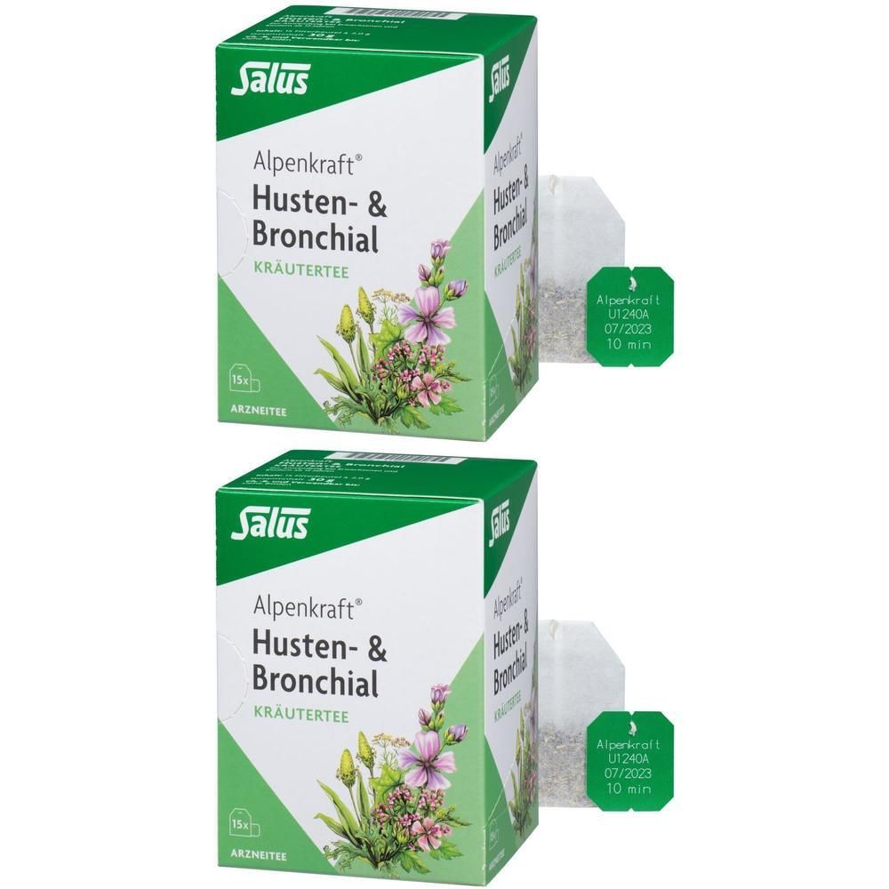 Alpenkraft Husten-&Bronchial Kräutertee Salus Fbtl 2x 2x15 St Filterbeutel