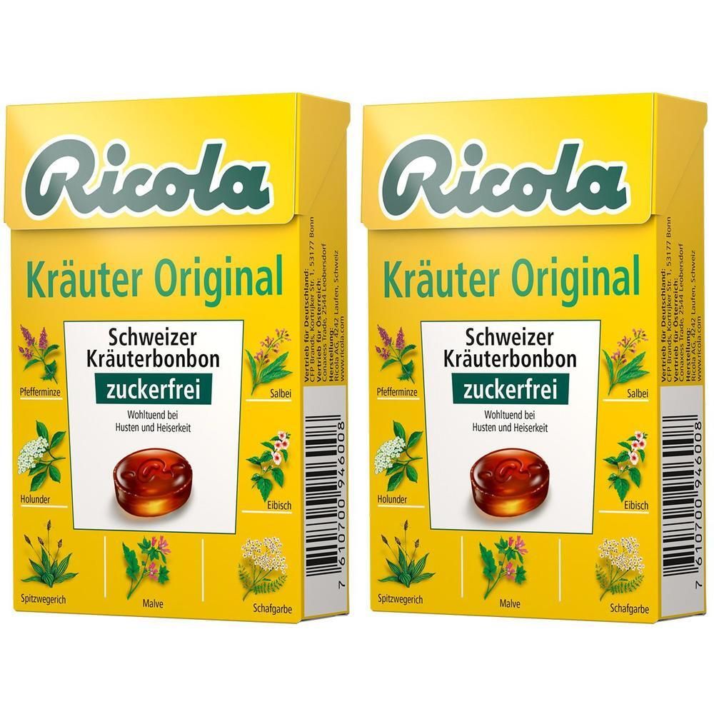 Ricola o.Z.Box Kräuter Bonbons 2x 2x50 g