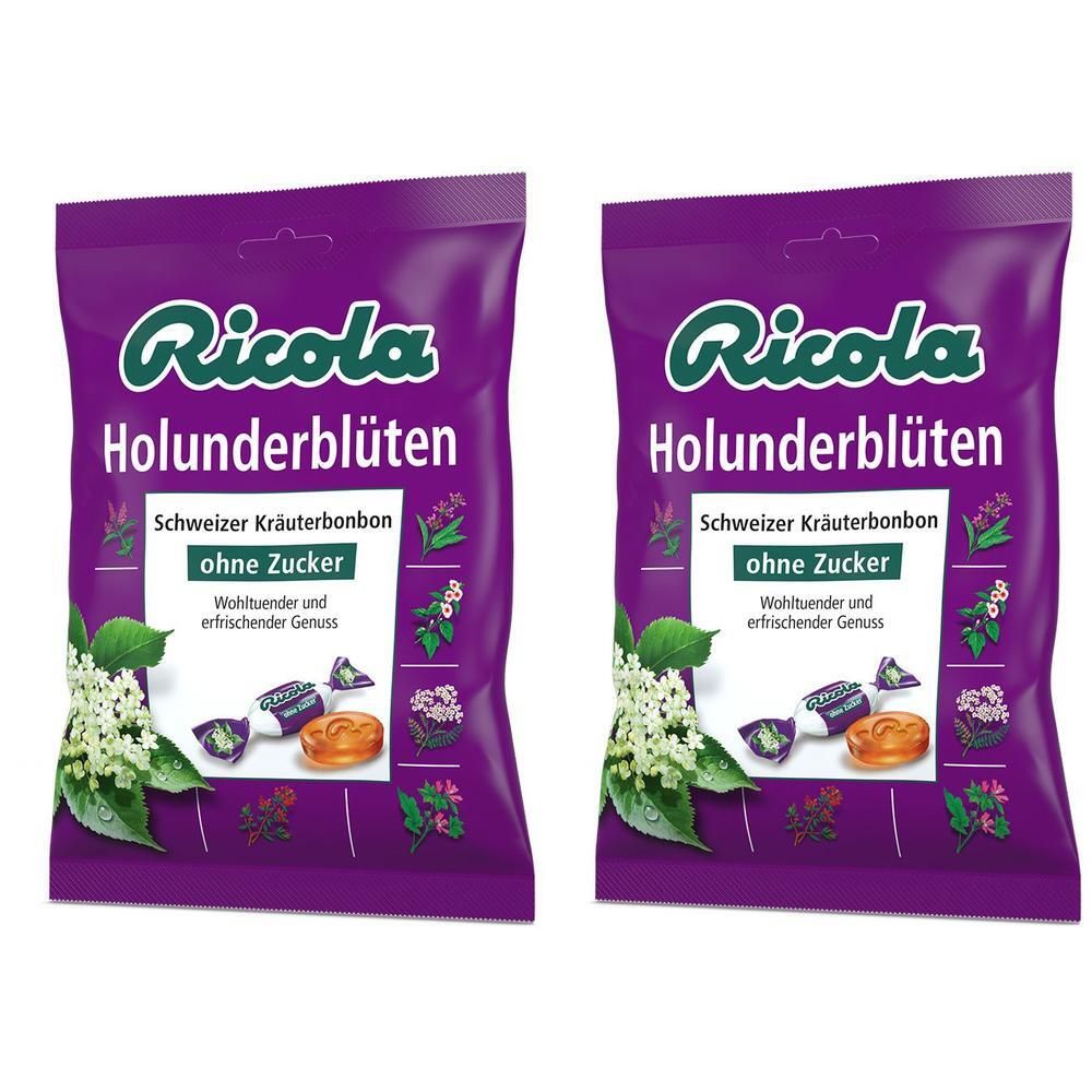 Ricola o.Z.Beutel Holunderblüten Bonbons 2x 2x75 g