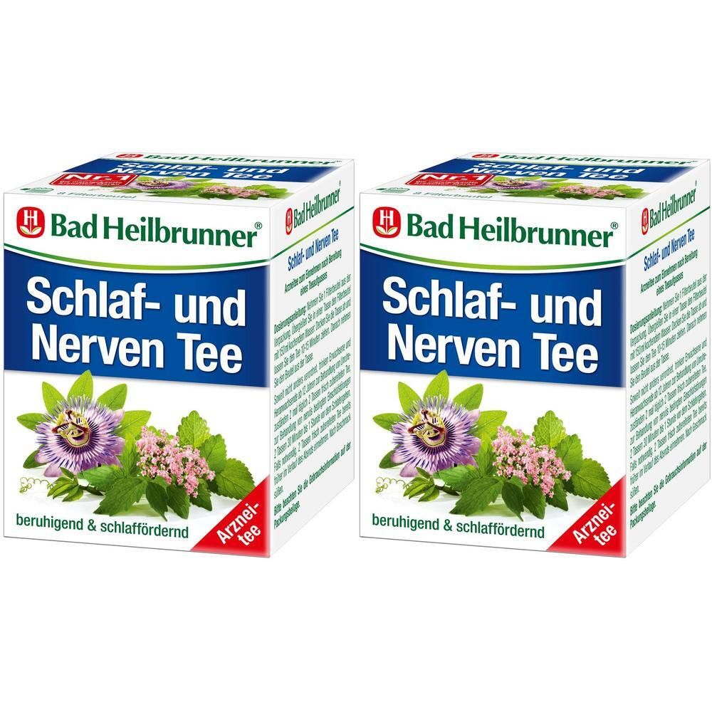 BAD Heilbrunner Schlaf- und Nerven Tee Filterbeut. 2x 2x8x1,75 g Filterbeutel