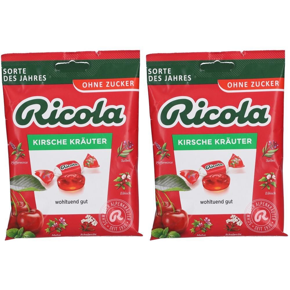 Ricola o.Z.Beutel Kirsche Kräuter Bonbons 2x 2x75 g