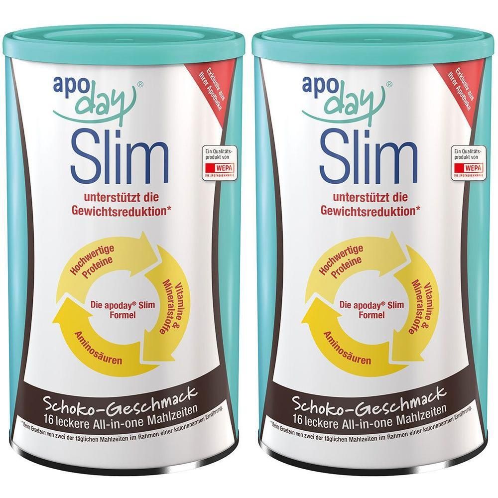 Apoday Schoko Slim Pulver Dose 2x 2x450 g
