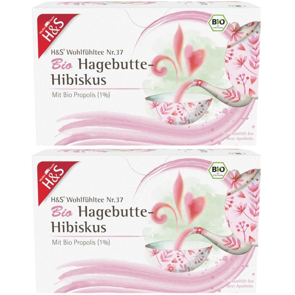 H&S Bio Hagebutte-Hibiskus Filterbeutel 2x 2x20x3 g