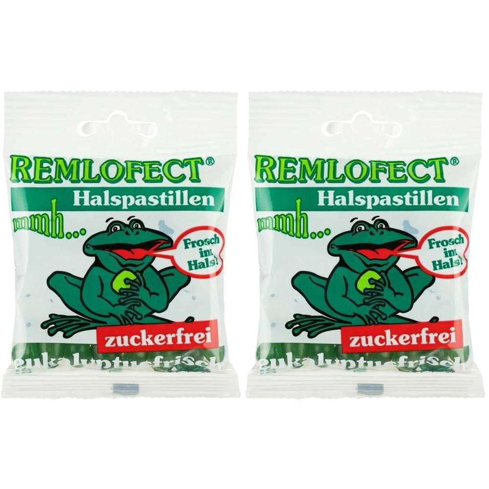 Remlofect Halspastillen zuckerfr.eukalypt.frisch 2x 2x50 g Pastillen