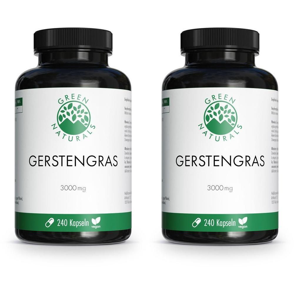 Green Naturals Gerstengras 3000 mg vegan Kapseln 2x 2x240 St