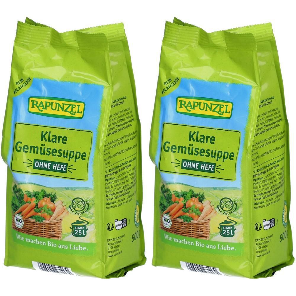 Rapunzel Klare Suppe, ohne Hefe Bio 2x 2x500 g Pulver