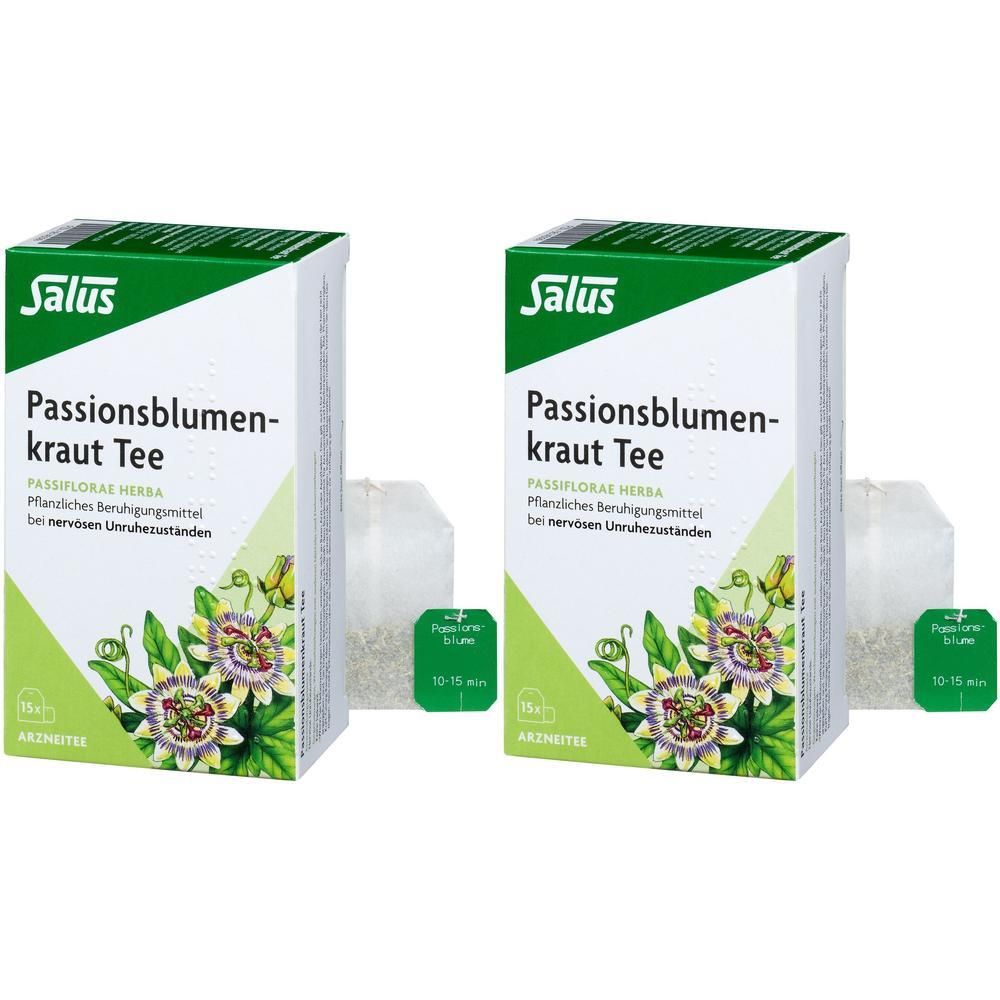 Passionsblumenkraut Tee Passiflorae her.Bio Salus 2x 2x15 St Filterbeutel