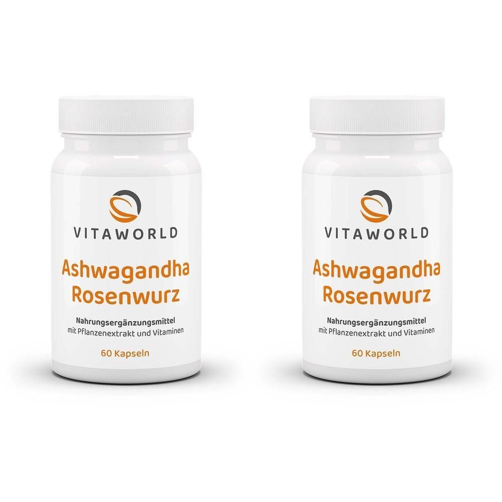Ashwagandha Rosenwurz Komplex Kapseln 2x 2x60 St