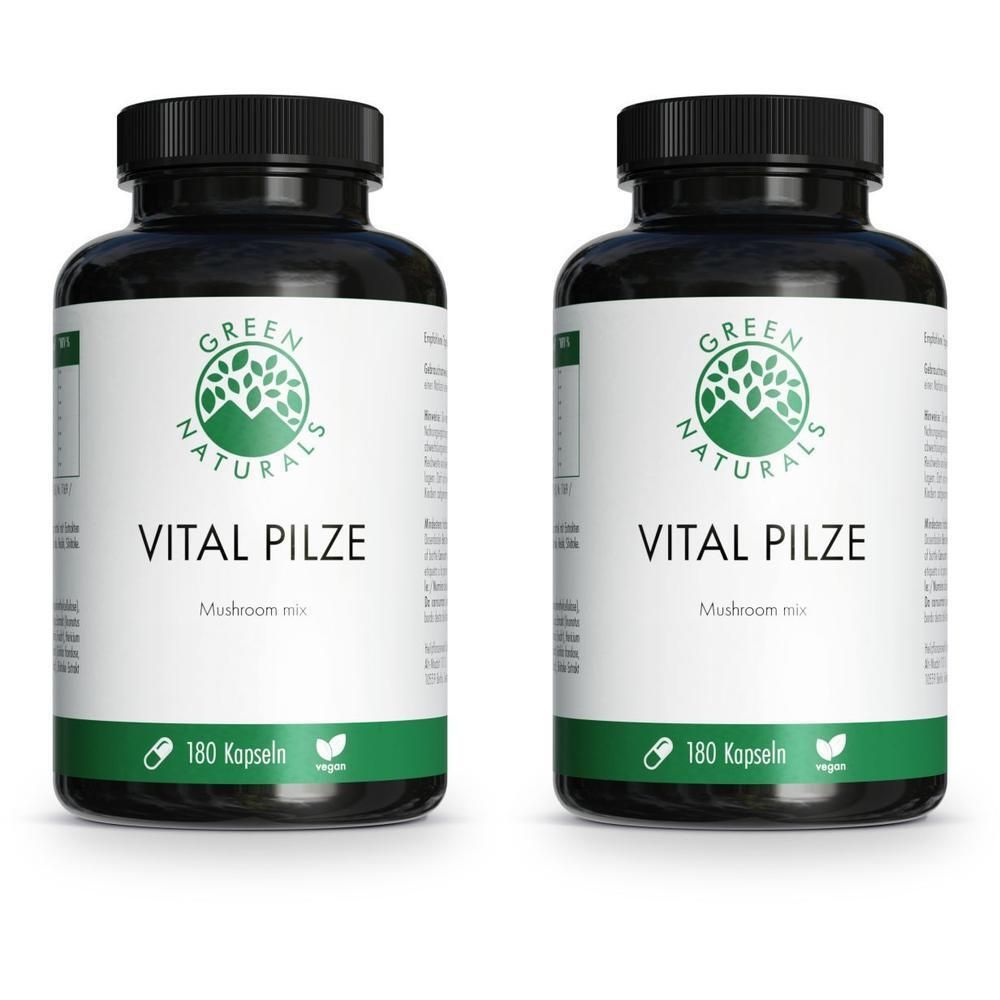 Green Naturals Vital Pilze Cordyceps Reishi vegan 2x 2x180 St Kapseln