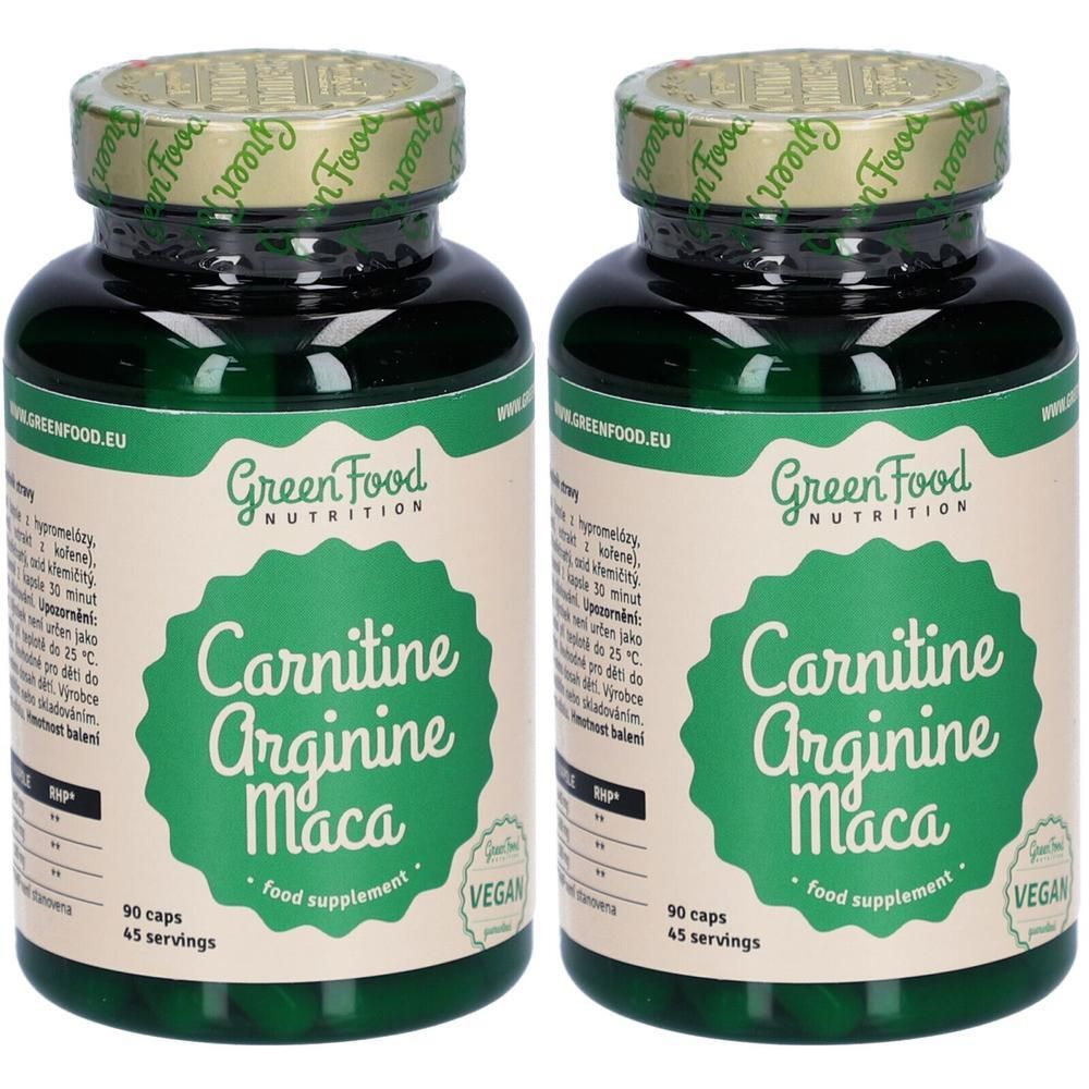 GreenFood Nutrition Carnitine Arginine Maca 90cps 2x 2x90 St Kapseln