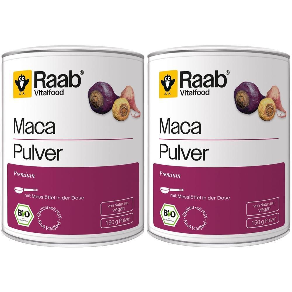 Raab Vitalfood Maca Bio Pulver 2x 2x150 g