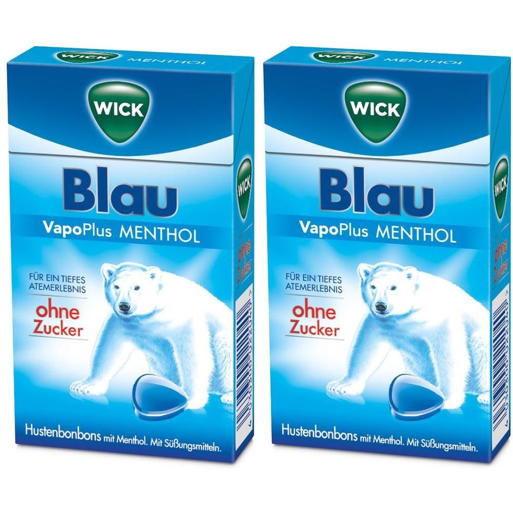 Wick Blau Menthol Bonbons o.Zucker Clickbox 2x 2x46 g