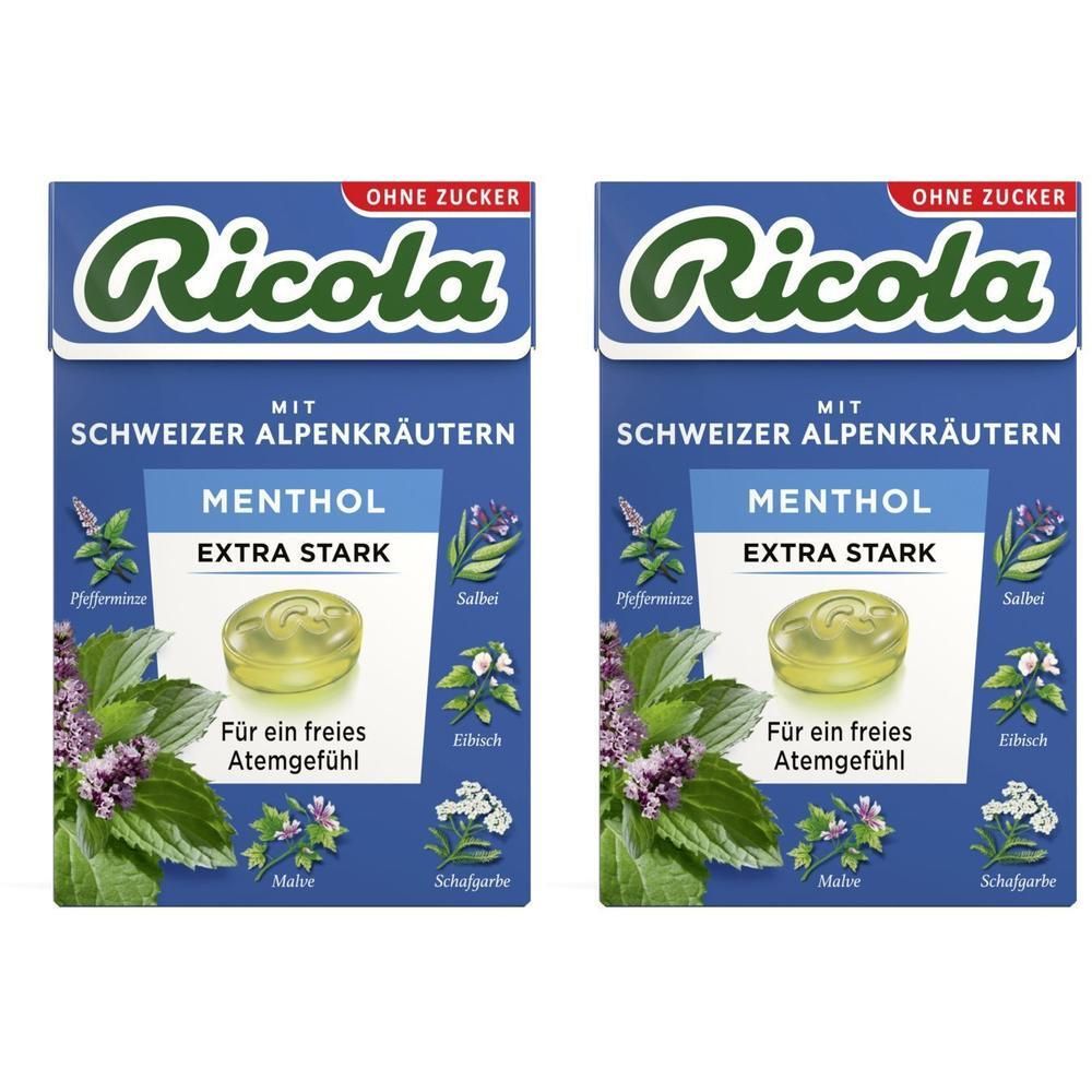 Ricola o.Z.Box Menthol extra stark Bonbons 2x 2x50 g