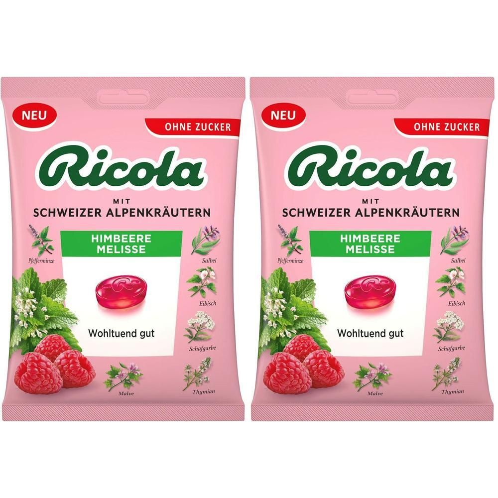 Ricola o.Z.Beutel Himbeere Melisse Bonbons 2x 2x75 g
