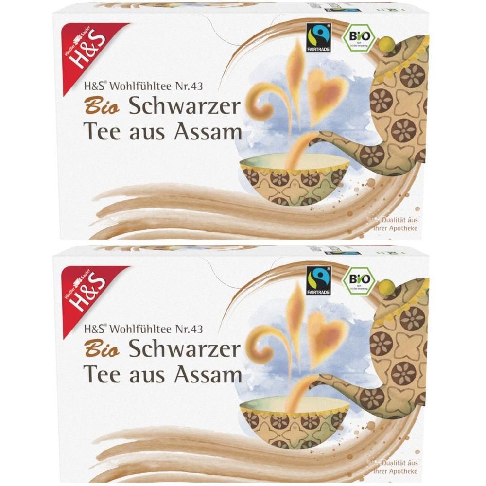 H&S Bio Schwarzer Tee aus Assam Filterbeutel 2x 2x20x1,8 g
