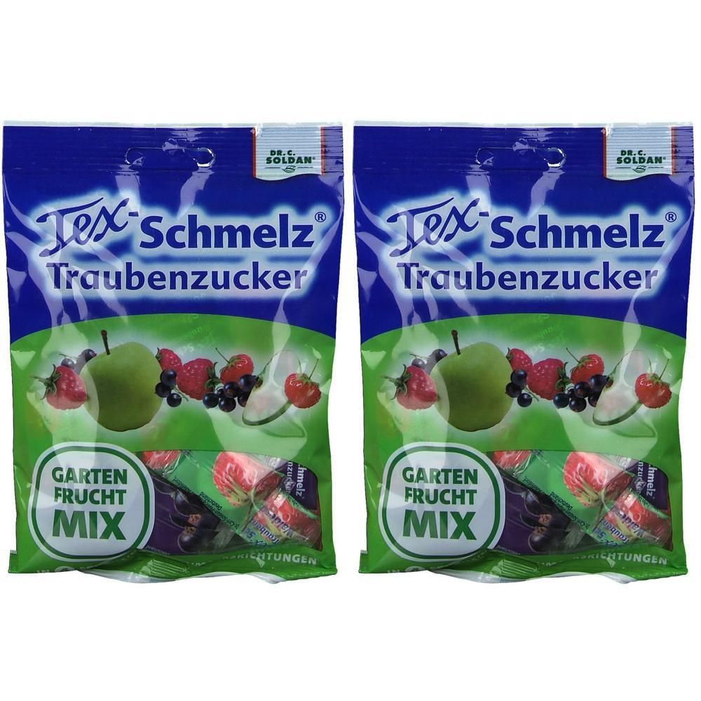 Soldan Tex Schmelz Traubenz.Gartenfrucht-Mix Btl. 2x 2x75 g Kautabletten