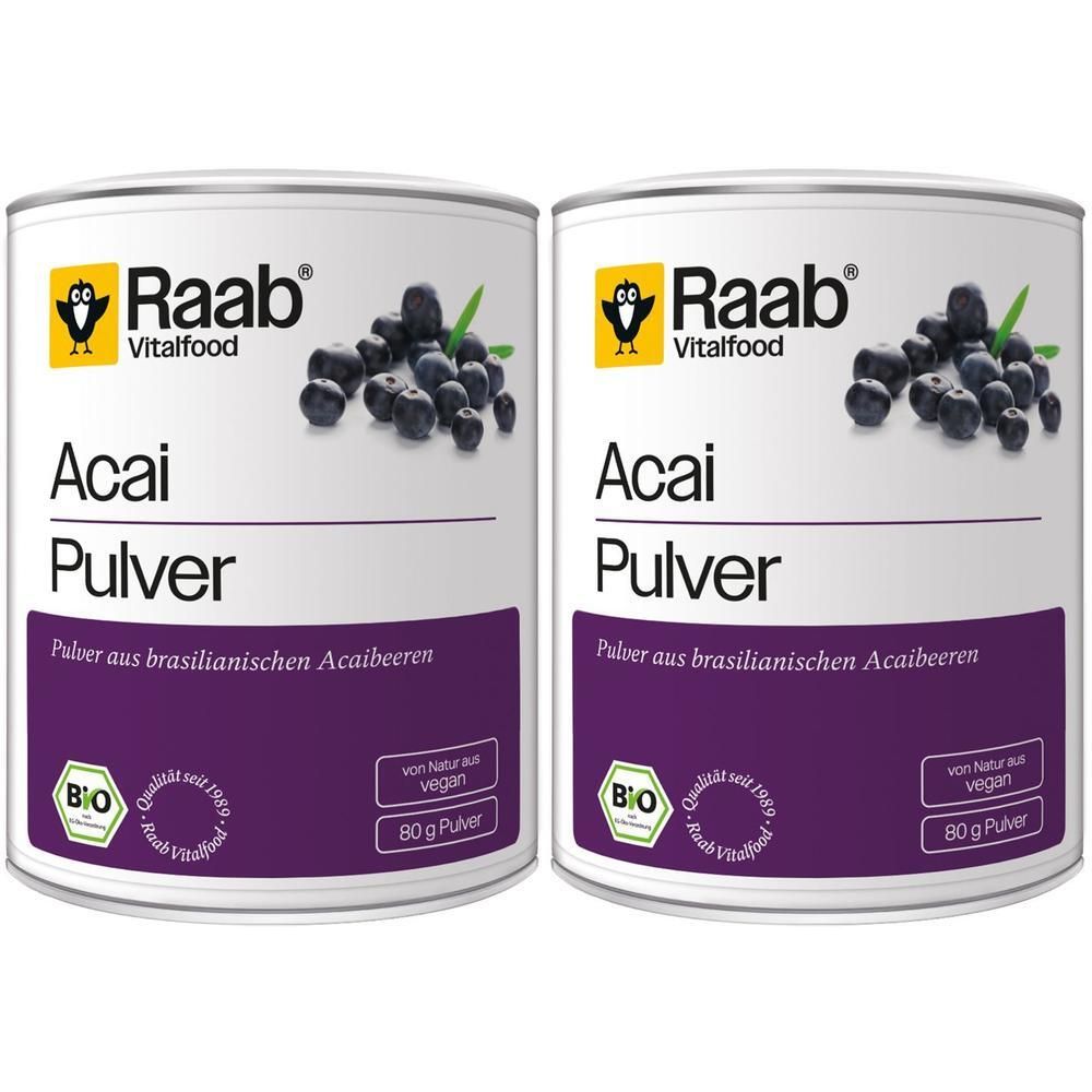 Raab Vitalfood Acai Pulver Bio 2x 2x80 g