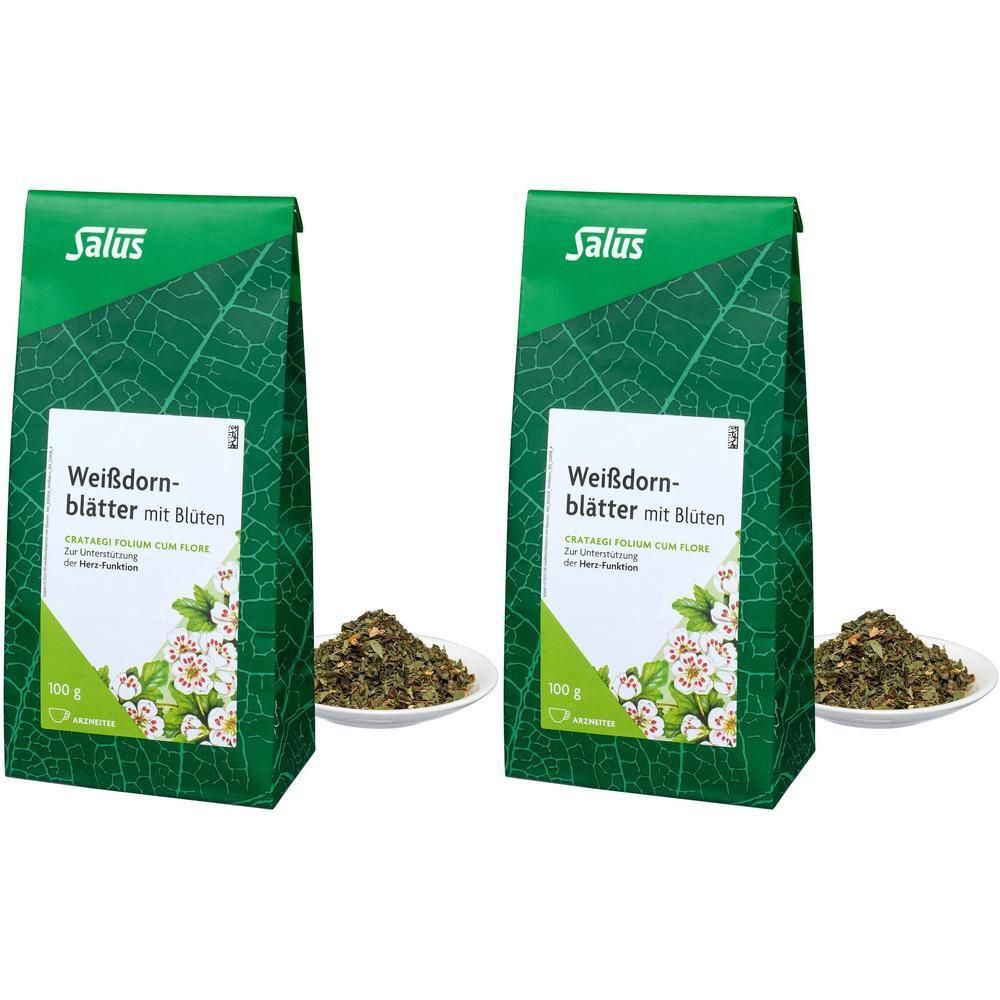 Weissdornblätter m.Blüten Arzneitee Bio Salus 2x 2x100 g Tee