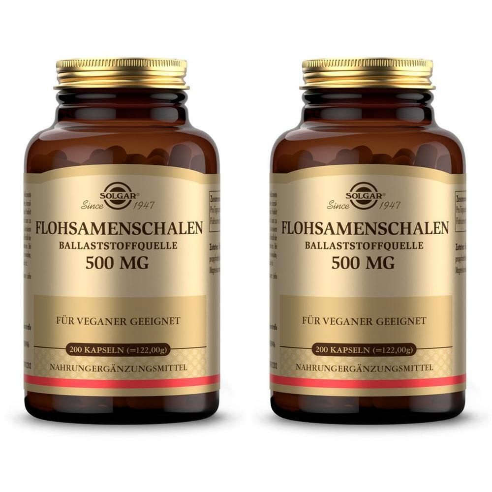 Solgar Flohsamenschalen 500 mg Kapseln 2x 2x200 St
