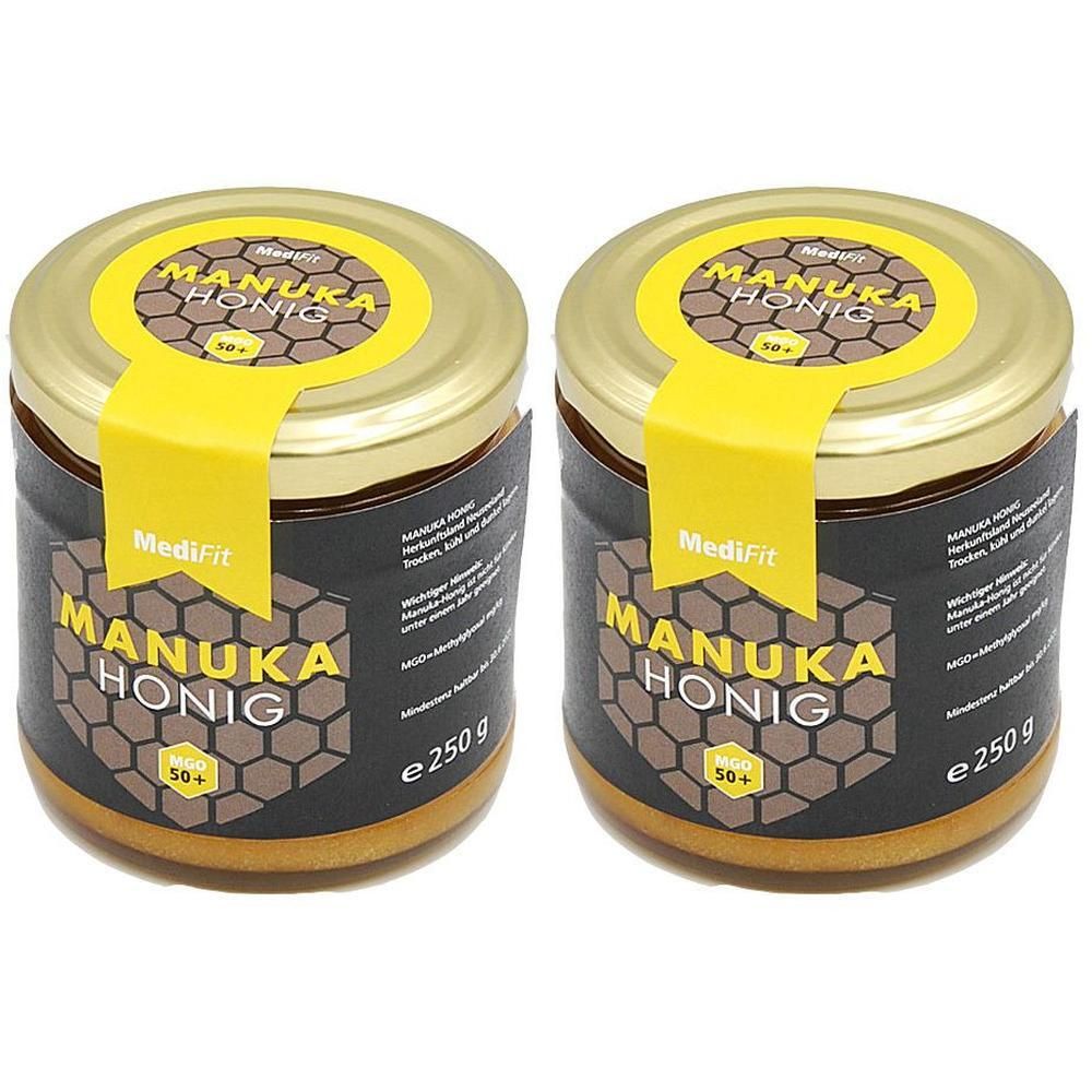 Manuka Honig MGO 50+ MediFit mit natürlichem 2x 2x250 g