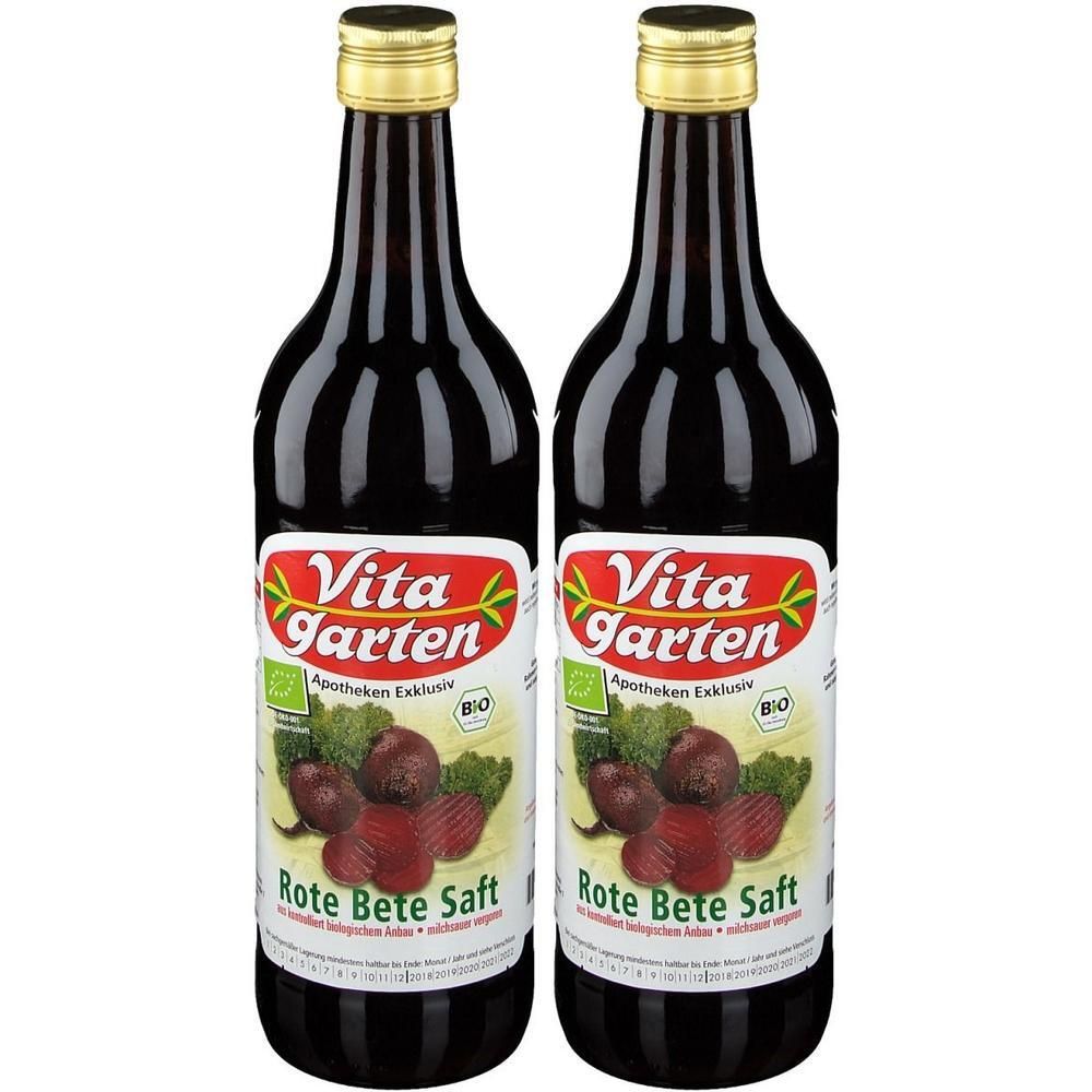 Vitagarten rote Bete Saft biologisch 2x 2x750 ml