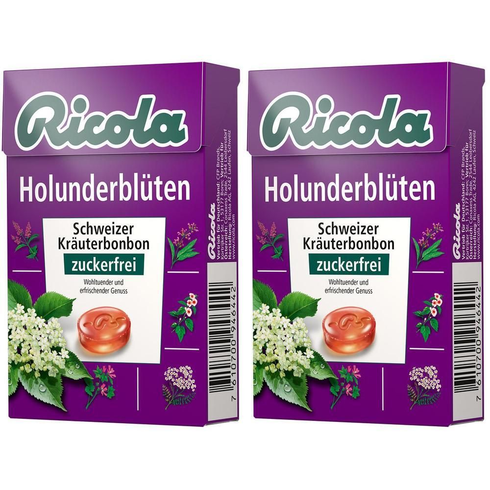 Ricola o.Z.Box Holunderblüten Bonbons 2x 2x50 g