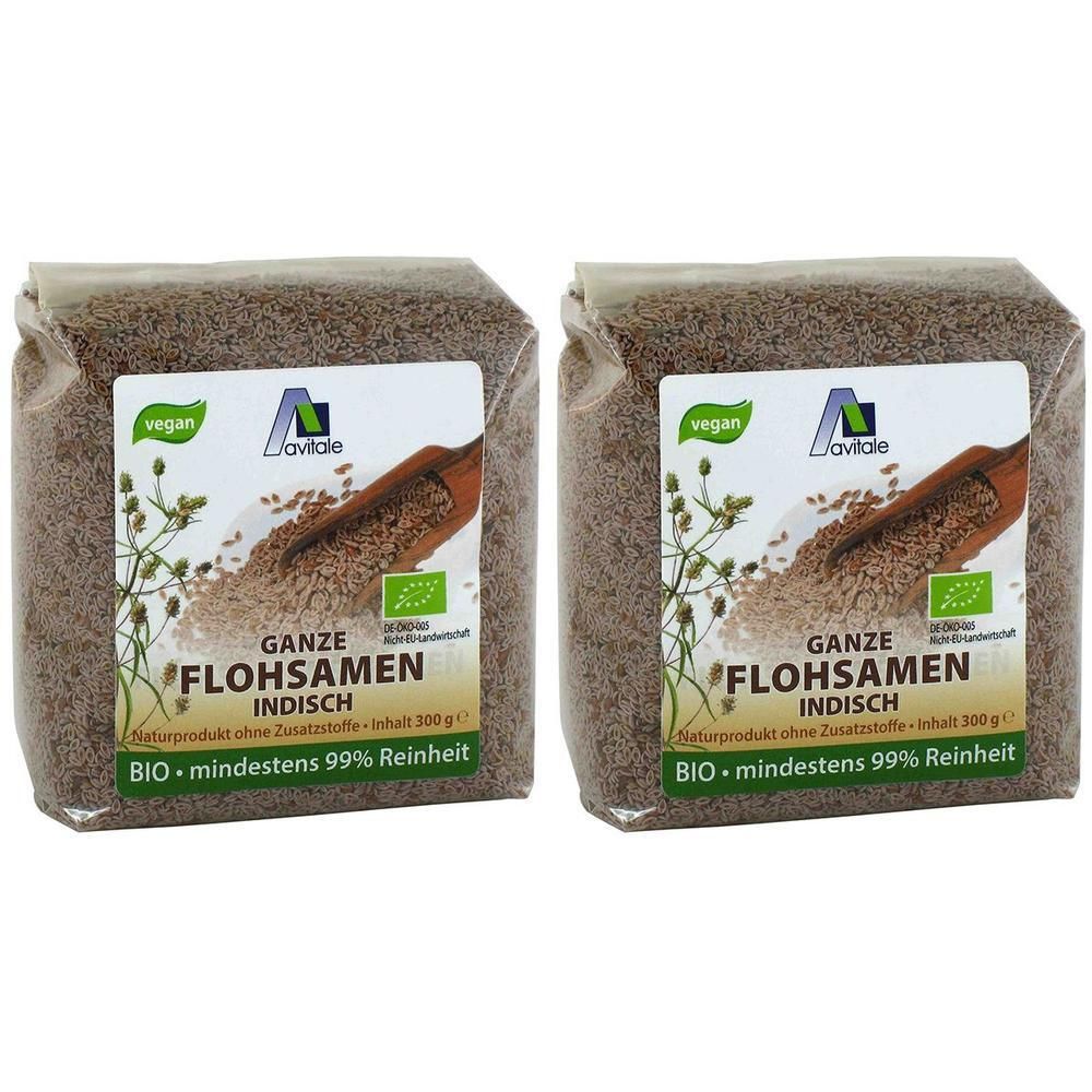 Flohsamen Indisch ganz Bio 2x 2x300 g
