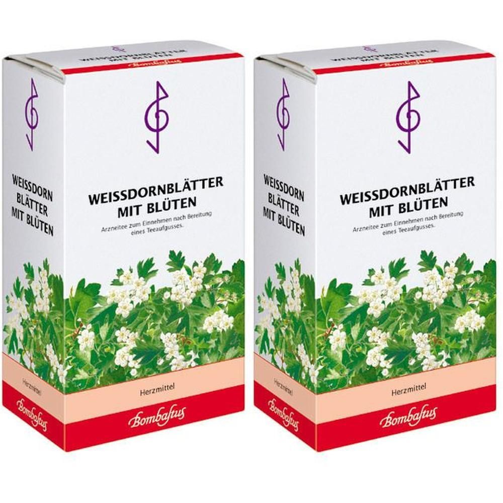 Weissdornblätter m.Blüten Tee 2x 2x90 g