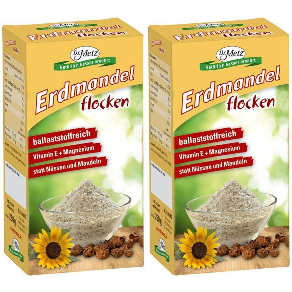Erdmandel Flocken Pulver 2x 2x250 g