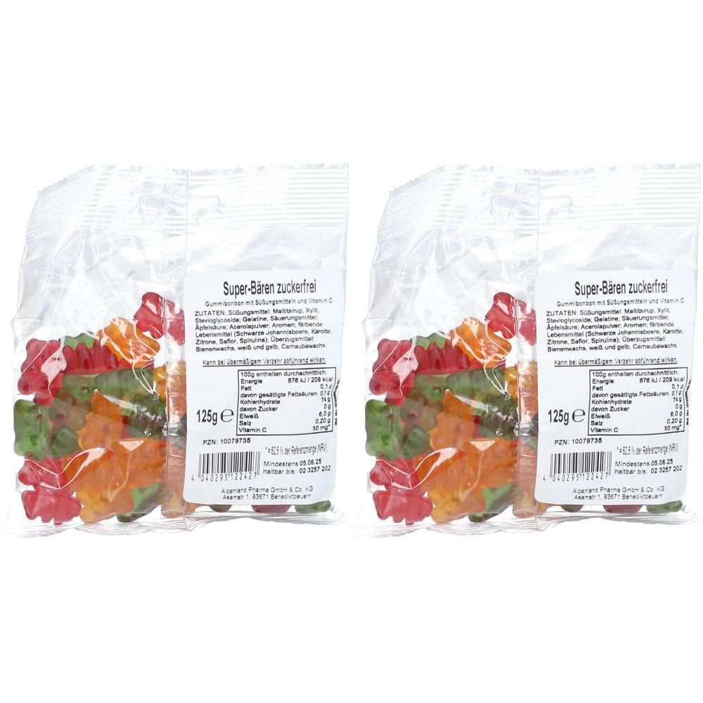 Super Bären Gummibonbon zuckerfrei 2x 2x125 g Beutel