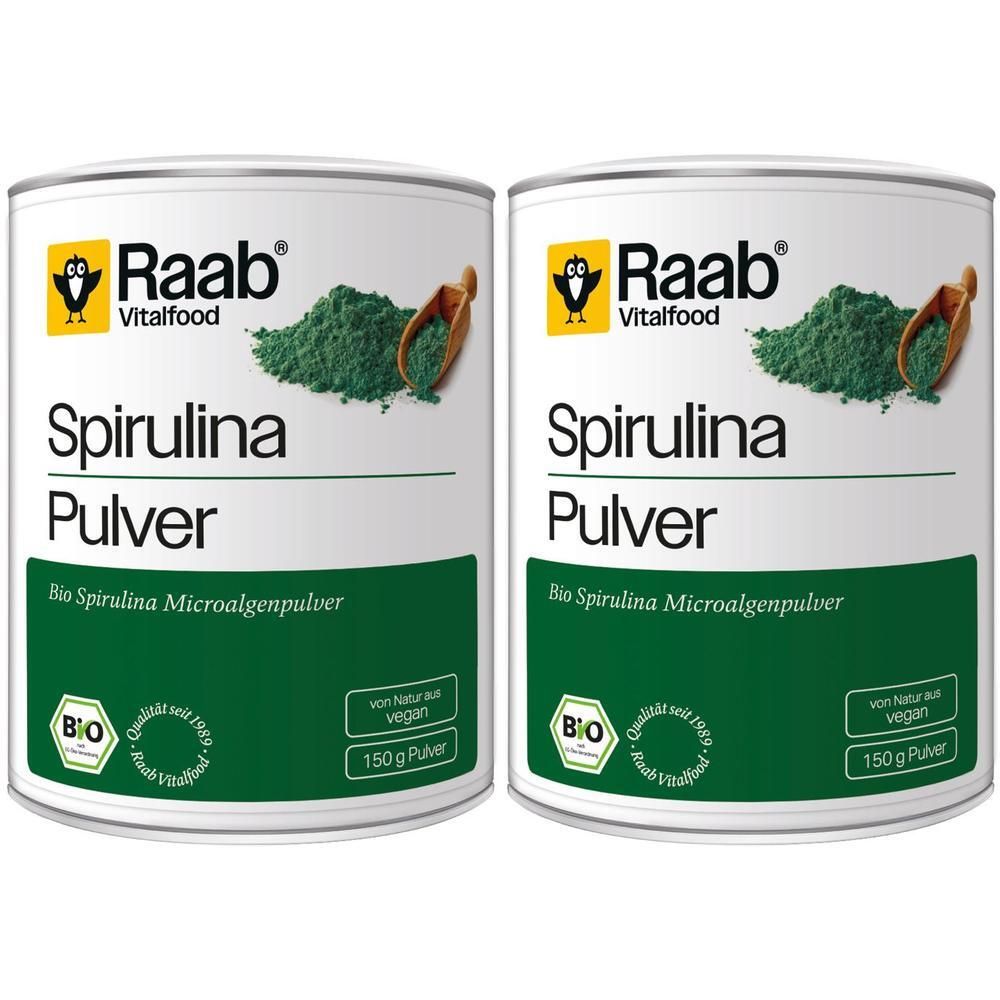 Raab Vitalfood Spirulina Bio Pulver 2x 2x150 g