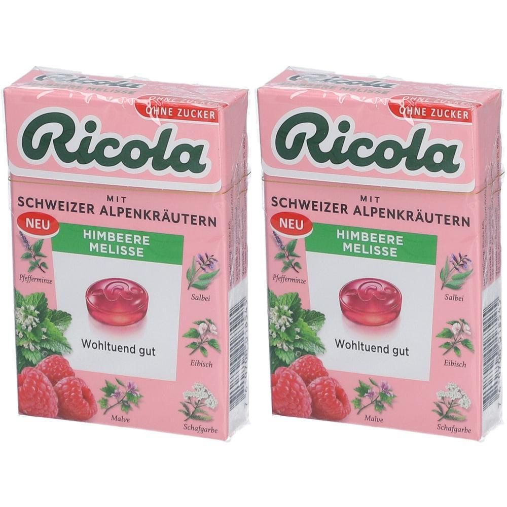 Ricola o.Z.Box Himbeere Melisse Bonbons 2x 2x50 g