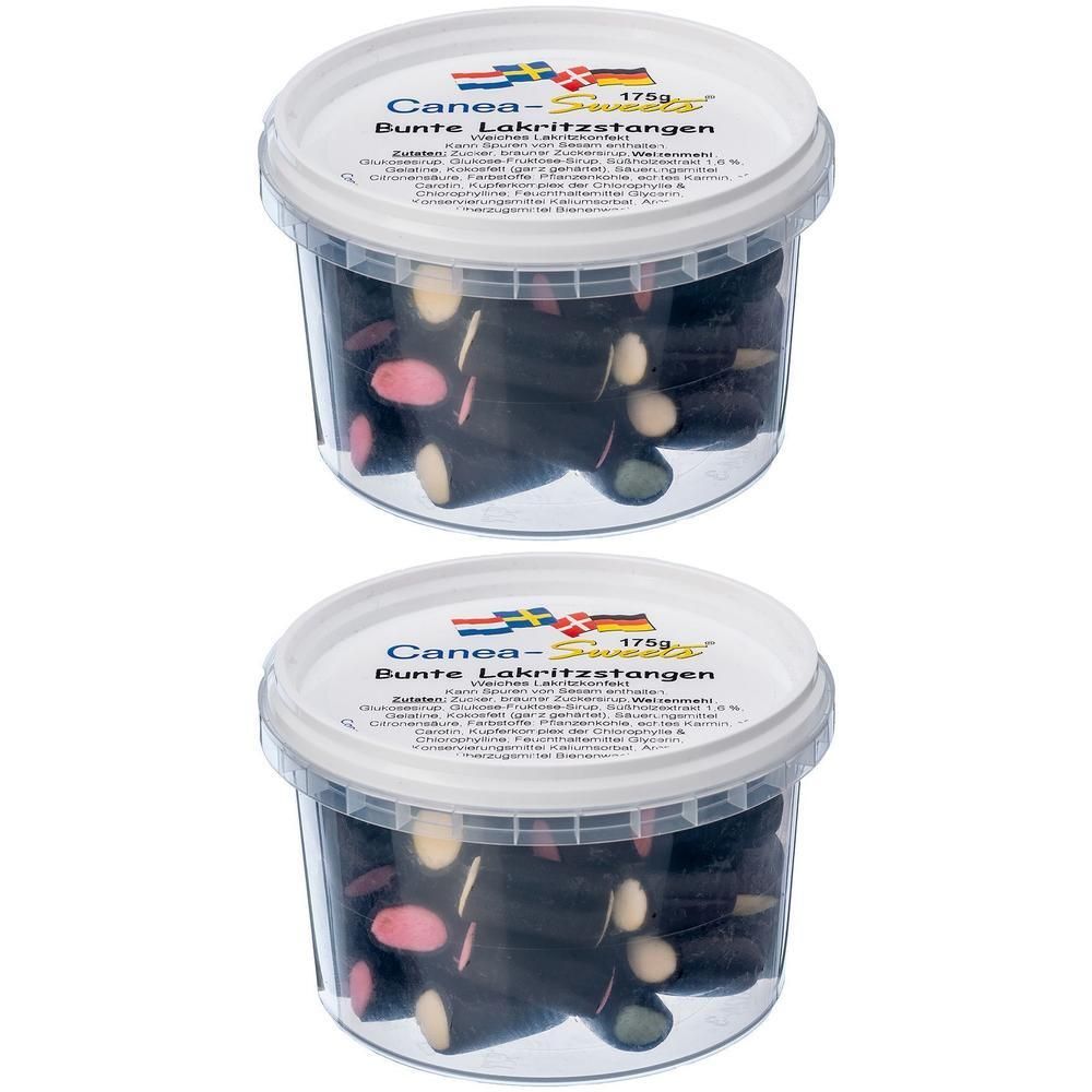Bunte Lakritzstangen 2x 2x175 g Bonbons