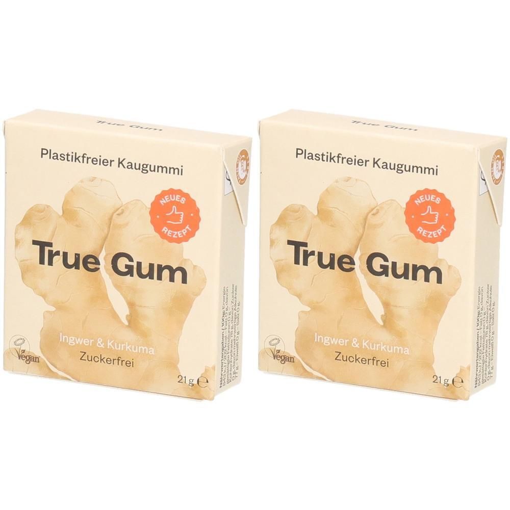 True Gum - Ingwer & Kurkuma, 21g 2x 2x21 g Kaugummi