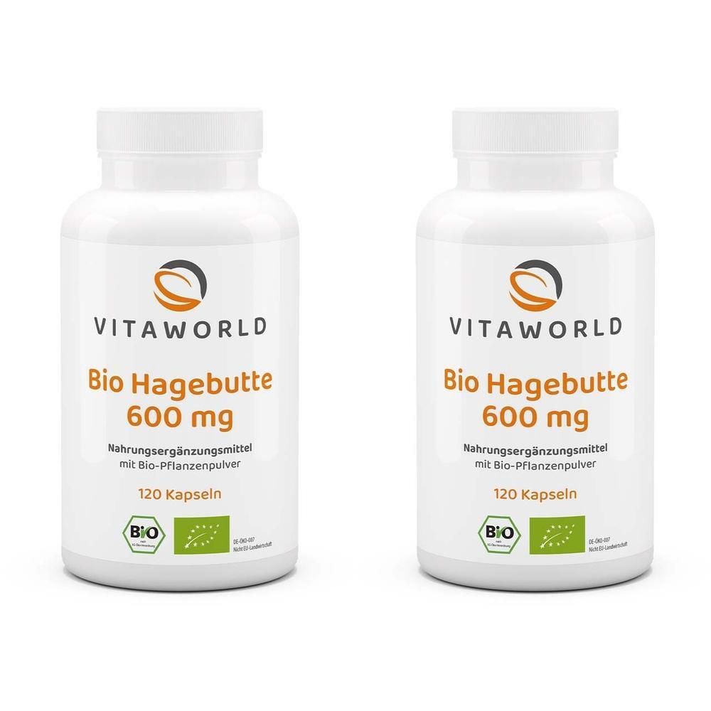 Hagebutte 600 mg Bio Kapseln 2x 2x120 St