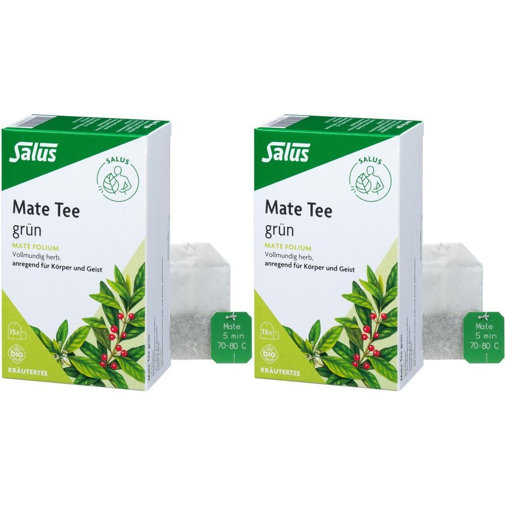 Mate TEE Gruen Kraeu Salus Bio 2x 2x15 St Filterbeutel