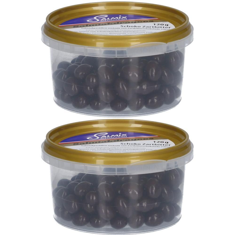 Salmix Salmiakdragees Schoko 2x 2x120 g Dragees