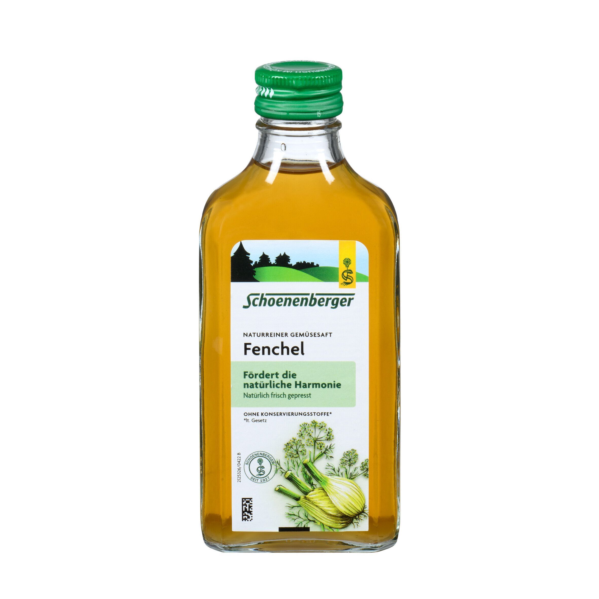 Flasche Schoenenberger Fenchelsaft 200ml.